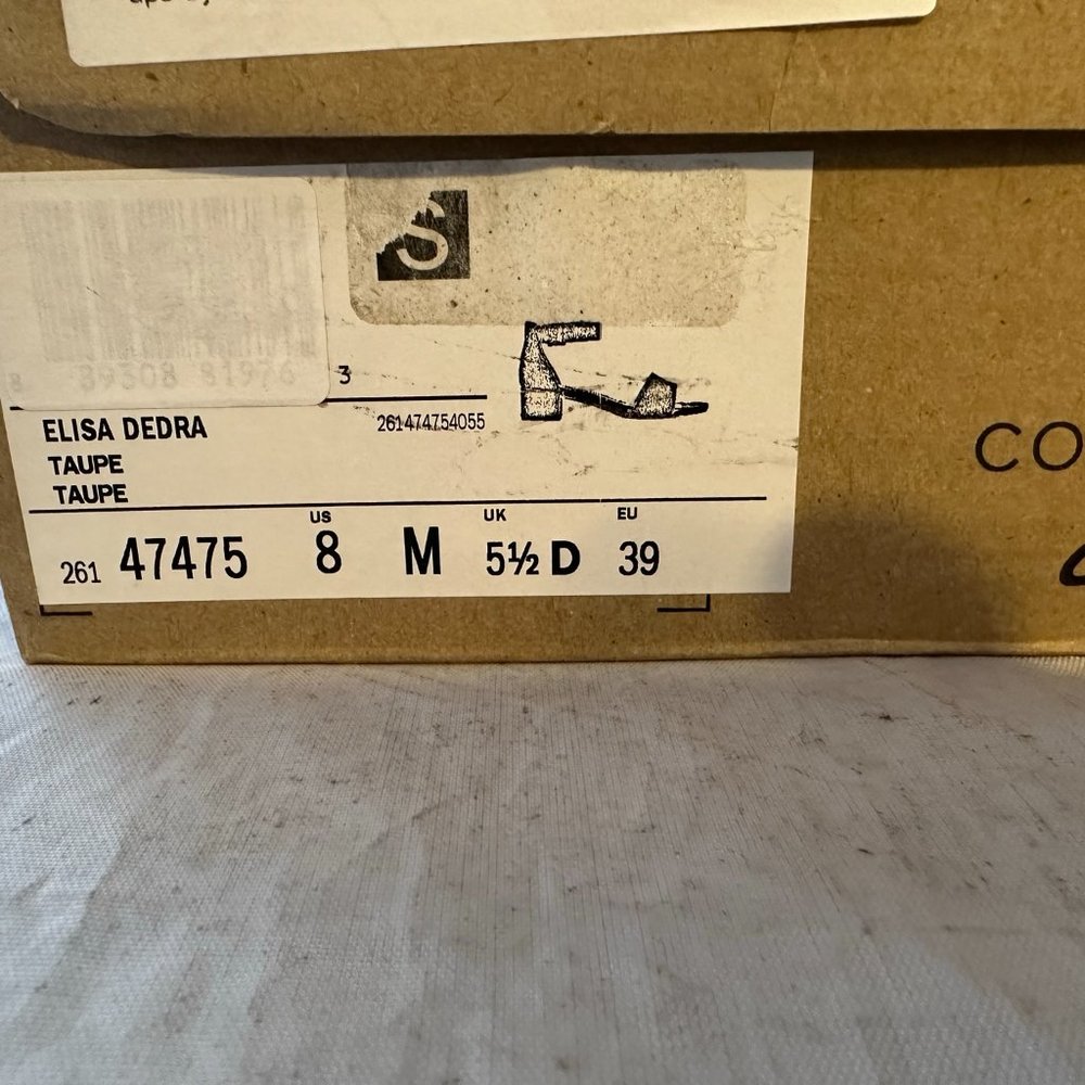 Clarks  Elisa Dedra Heeled Sandal, Taupe Snake Women Size 8 M     NIB - Picture 6 of 6